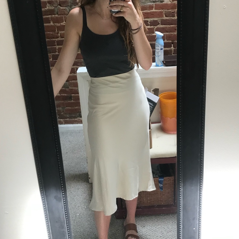 Champagne Rachel Zoe Midi Skirt